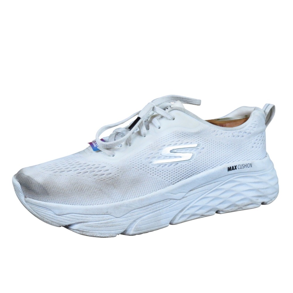 Skechers Max Cushioning‎ Elite Women Running Shoes Size 8 Athletic White Mesh